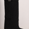 Estelle Fold-Over Knee-High Boots in Black Crystal