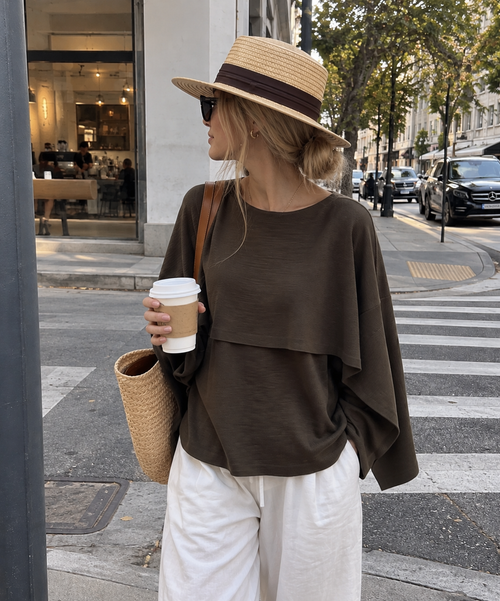 Duowear Knit Shawl Sweater | Wear it Open or Layered