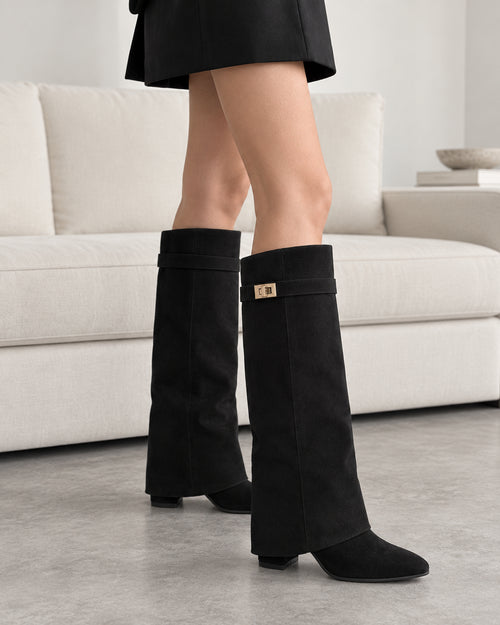 Estelle Fold-Over Knee-High Boots