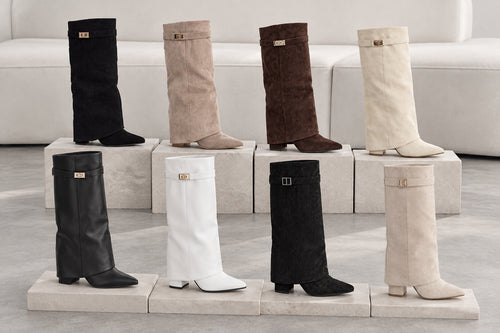 Estelle Fold-Over Knee-High Boots