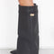 Common Muse Estelle Fold-Over Knee Boots in Black Leather