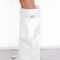 Estelle Fold-Over Knee-High Boots in White Leather